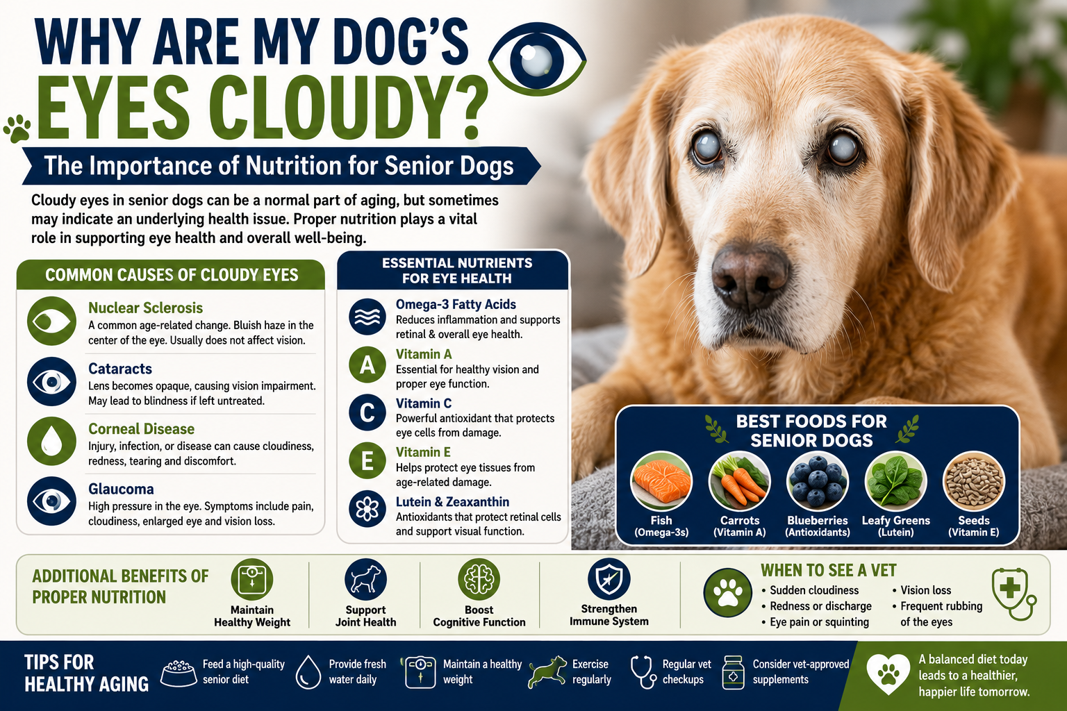 Why Are My Dog’s Eyes Cloudy? The Importance of Nutrition for Senior Dogs